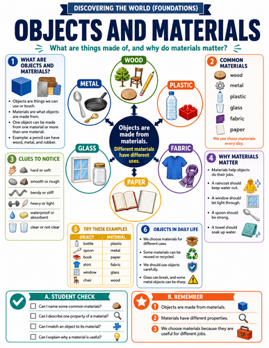 Objects and Materials I Infographic