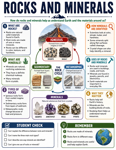 Rocks and Minerals I Infographic