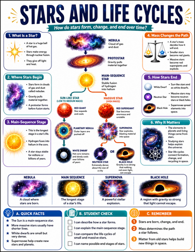Stars and Life Cycles I Infographic