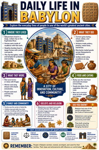 Daily  Life in Babylon_ I Infographic