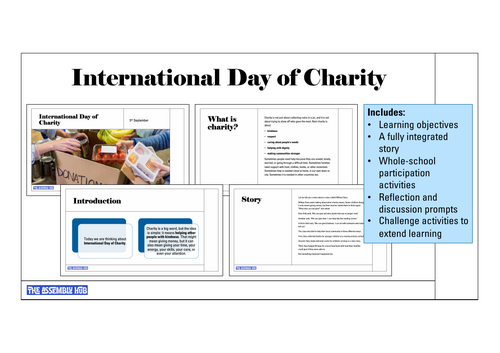 International Day of Charity Assembly | KS1 & KS2 | Updated for 2026-27