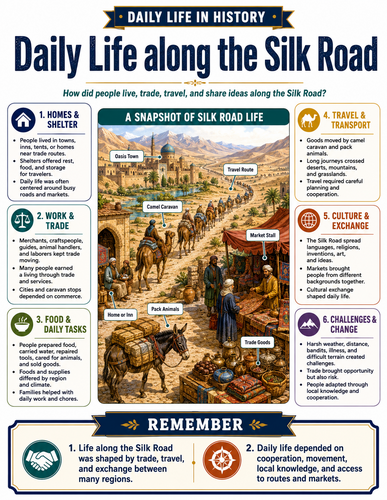 Daily Life along the Silk Road I Infographic