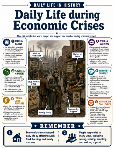 Daily Life during Economic Crises I Infographic