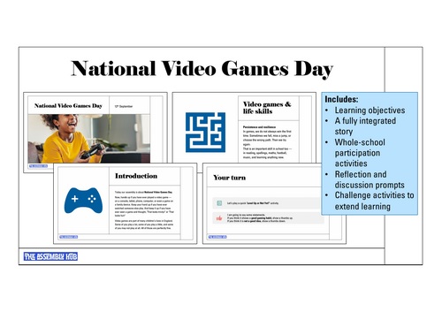 National Video Games Day Assembly | KS1 & KS2 | Updated for 2026-27