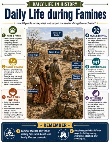 Daily Life during Famines I Infographic