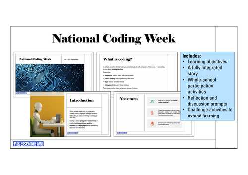 National Coding Week Assembly | KS1 & KS2 | Updated for 2026-27
