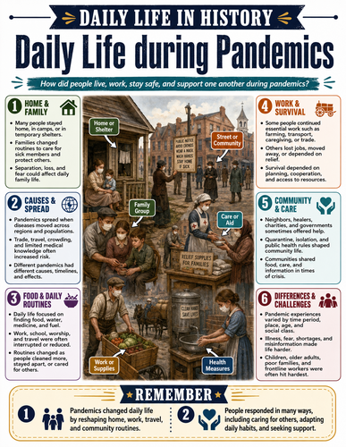 Daily Life during Pandemics I Infographic