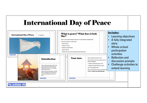 International Day of Peace Assembly | KS1 & KS2 | Updated for 2026-27