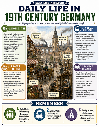 Daily Life in 19th Century Germany I Infographic