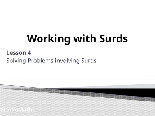 IGCSE & GCSE Working with Surds - Problem Solving