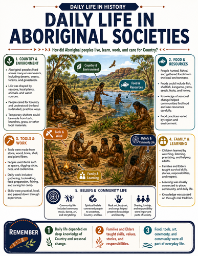 Daily Life in Aboriginal Societies I Infographic