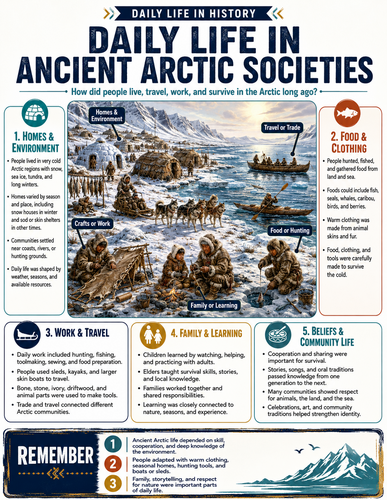 Daily Life in Ancient Arctic Societies I Infographic