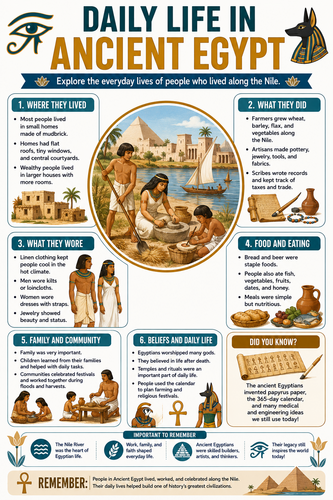 Daily Life in Ancient Egypt I Infographic