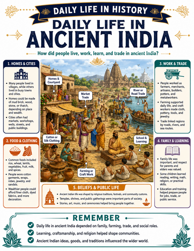 Daily Life in Ancient India I Infographic