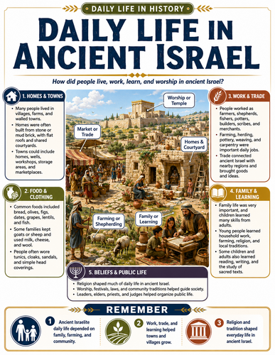 Daily Life in Ancient Israel I Infographic