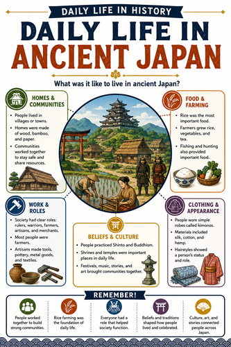 Daily Life in Ancient Japan I Infographic