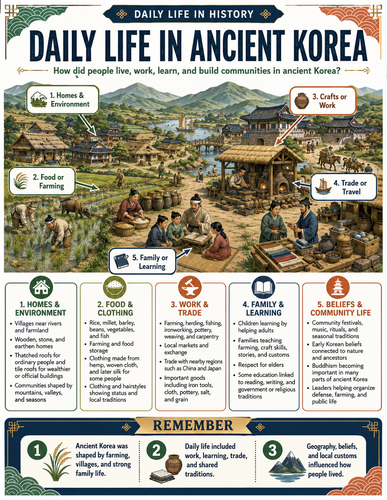 Daily Life in Ancient Korea I Infographic