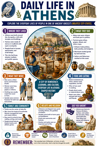Daily Life in Athens I Infographic
