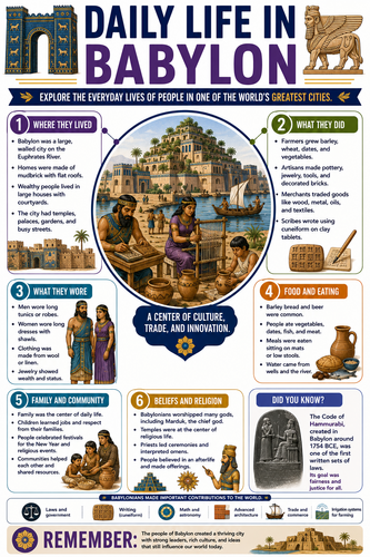 Daily Life in Babylon I Infographic