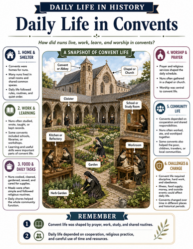 Daily Life in Convents I Infographic