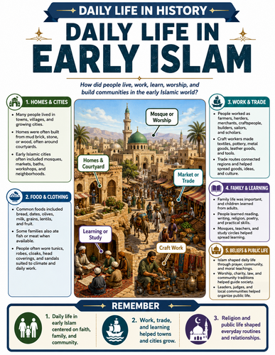 Daily Life in Early Islam I Infographic