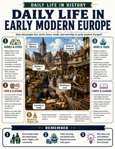 Daily Life in Early Modern Europe I Infographic