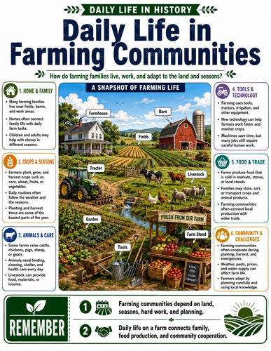 Daily Life in Farming Communities I Infographic