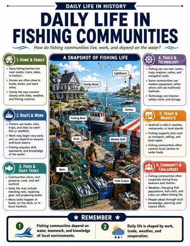 Daily Life in Fishing Communities I Infographic