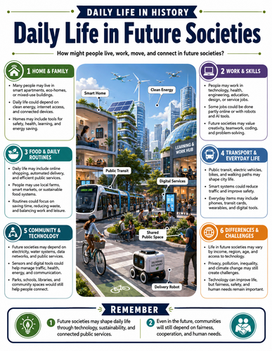 Daily Life in Future Societies I Infographic