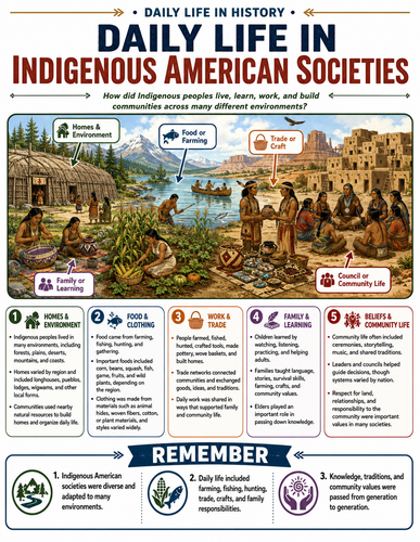 Daily Life in Indigenous American Societies I Infographic
