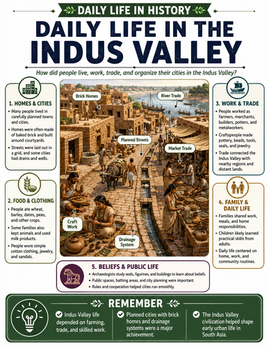 Daily Life in Indus Valley I Infographic