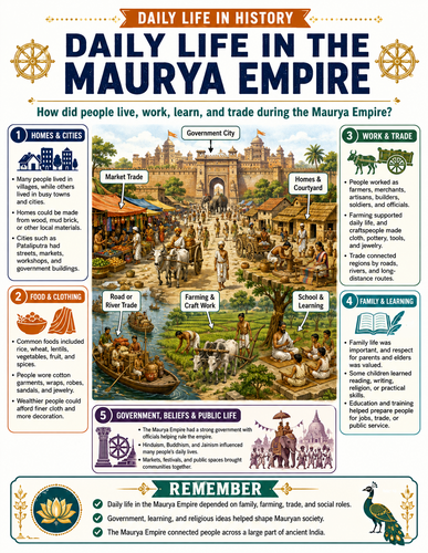 Daily Life in Maurya Empire I Infographic