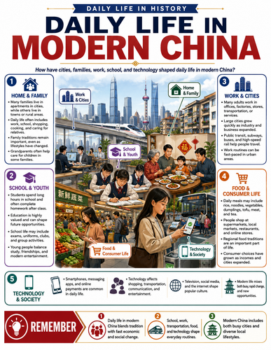Daily Life in Modern China I Infographic