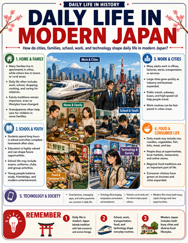 Daily Life in Modern Japan I Infographic