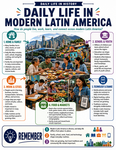 Daily Life in Modern Latin America I Infographic