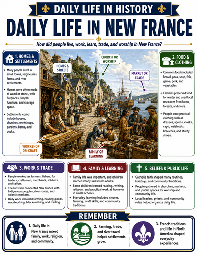 Daily Life in New France I Infographic