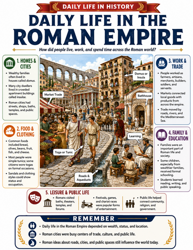Daily Life in Roman Empire I Infographic