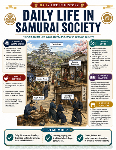 Daily Life in Samurai Society I Infographic