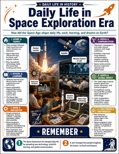 Daily Life in Space Exploration Era I Infographic