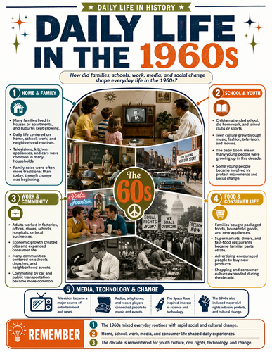 Daily Life in the 1960s I Infographic