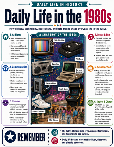 Daily Life in the 1980s I Infographic