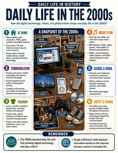 Daily Life in the 2000s I Infographic