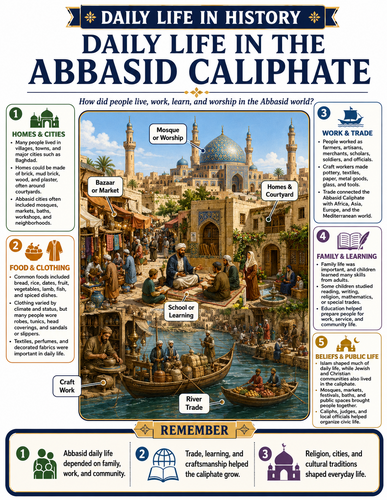Daily Life in the Abbasid Caliphate I Infographic
