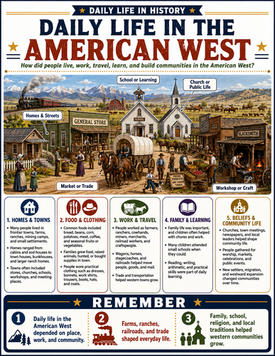 Daily Life in the American West I Infographic