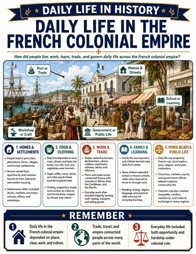 Daily Life in the French Colonial Empire I Infographic