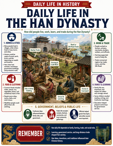 Daily Life in the Han Dynasty I Infographic