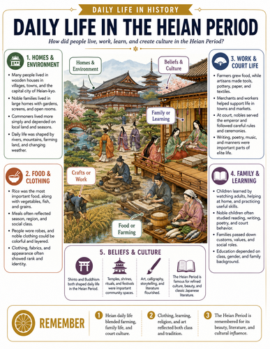 Daily Life in the Heian Period I Infographic