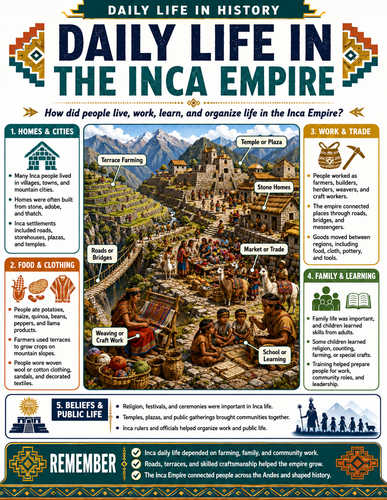 Daily Life in the Inca Empire I Infographic