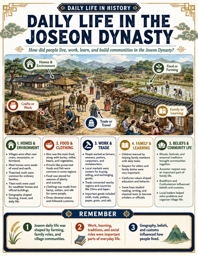 Daily Life in the Joseon Dynasty I Infographic