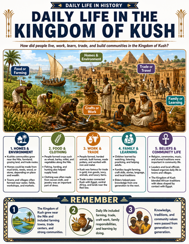 Daily Life in the Kingdom of Kush I Infographic